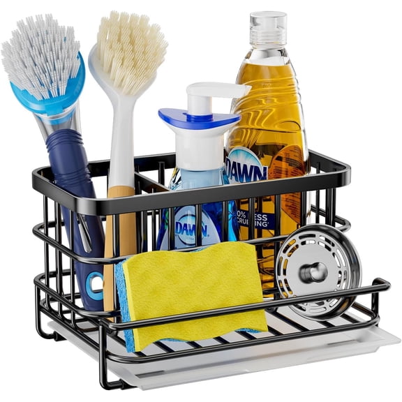 Senya Kitchen Sink Caddy Organizer - Sponge Holder  Stainless Steel Rustproof Kitchen Organizer Storage