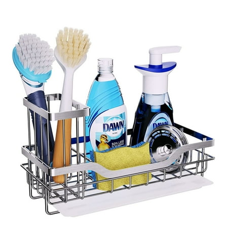 Senya Kitchen Sink Caddy Organizer - Sponge Holder  Stainless Steel Rustproof Kitchen Organizer Storage