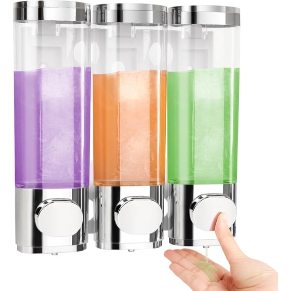 Senya Shower Soap Dispenser - 3 in 1 Wall Mounted Shampoo Conditioner Lotion Dispenser