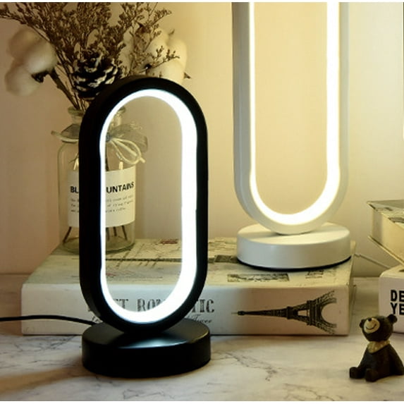 Senya Small LED Table Lamp,Modern Nightstand Lamps,Oval Desk Lamp,3 Color temperatures & Dimmable