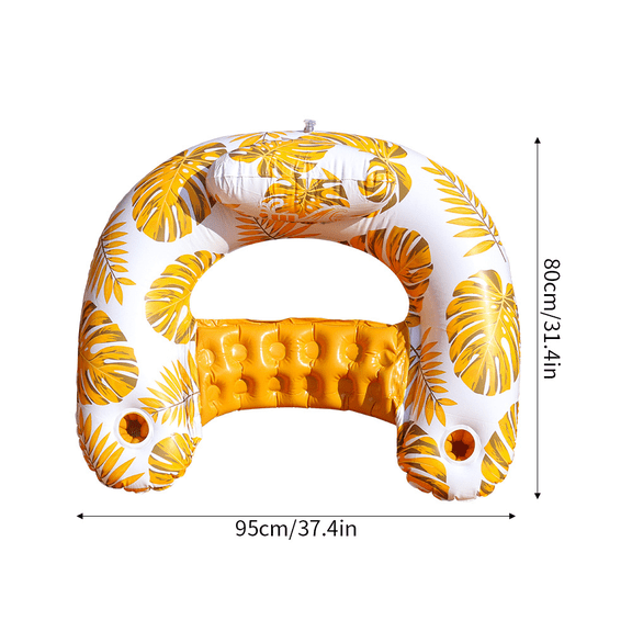 Senya Summer Swimming Pool Sofa,Spring Float Recliner Pool Lounger with Hyper-Flate Valve, Inflatable Pool Float, Teal