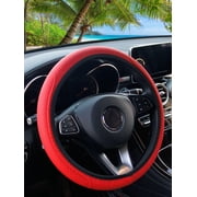 Senz 3D Comfortable Anti-Slip PU Leather Steering Wheel Cover, Universal Car Interior Accessory, 14.5-15 Inch