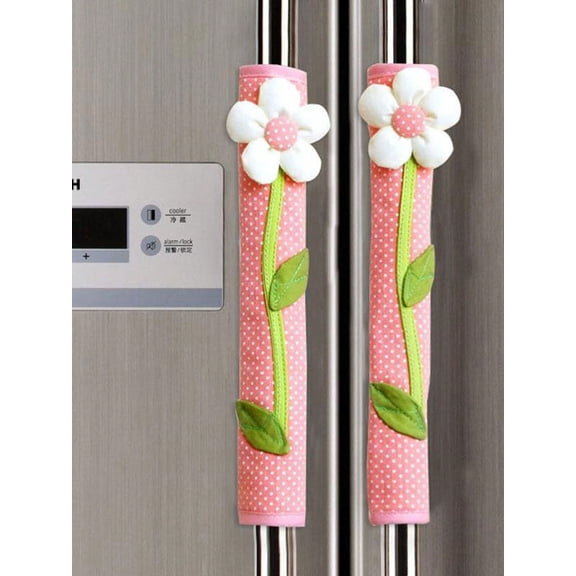 Senz Fabric Double Door Refrigerator Handle Cover, Anti-Cold & Anti-Dust Hand Protector For Home, Office & Travel (1pc)