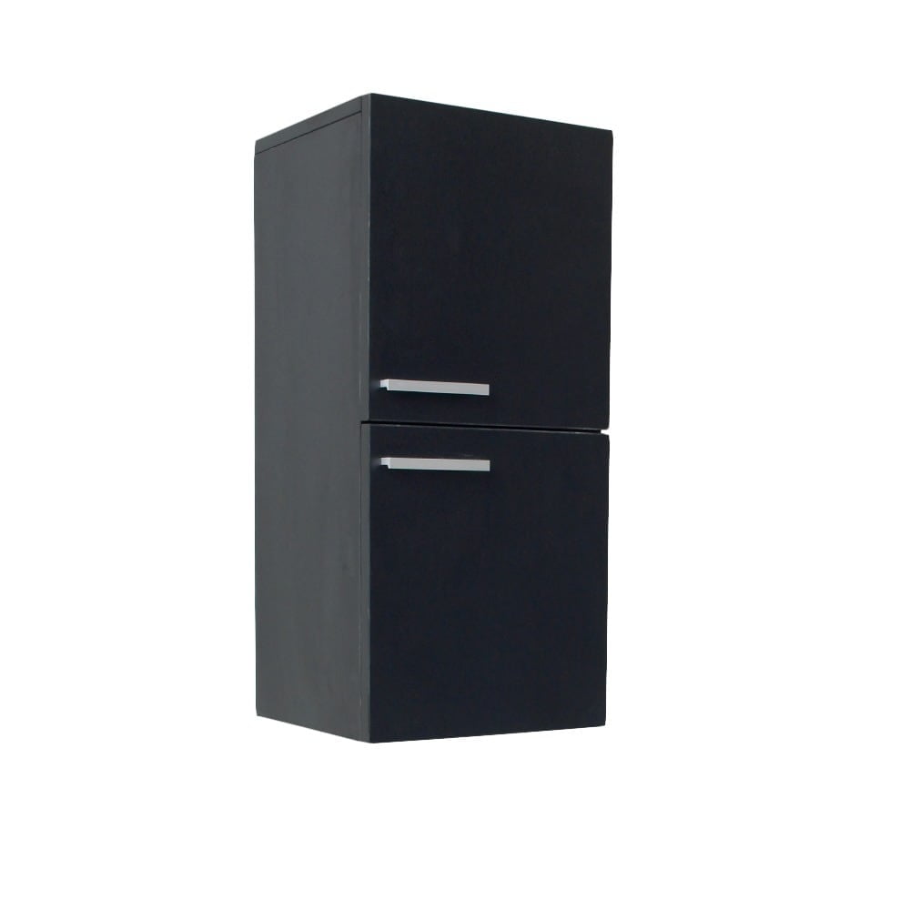 Black Modern Wall Mount Bathroom Cabinet with MDF Laminate