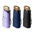 thumbnail image 1 of Senza Fretta Mini Flat Compact Ladies Folding Umbrella Pocket Sunshade Umbrella M2L8, 1 of 7