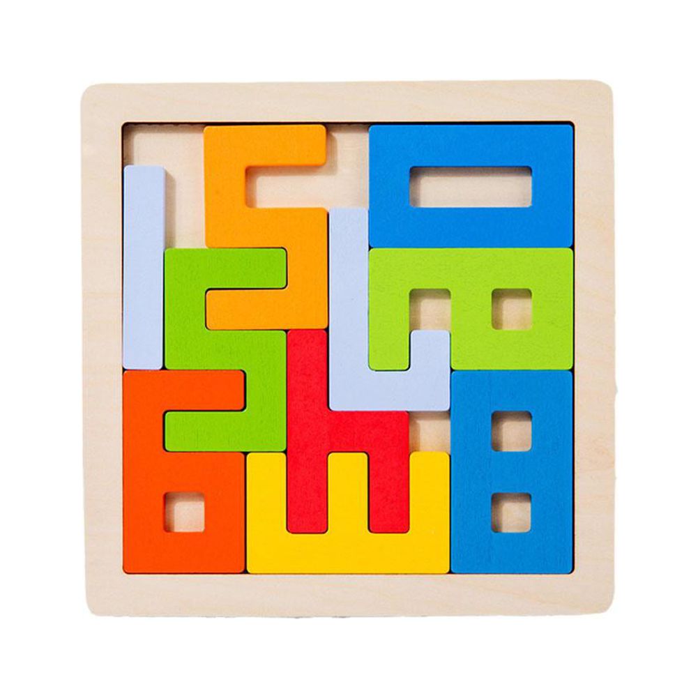 Senza Fretta Wooden 3D Numbers Puzzles Games Toys Children Wood Toy