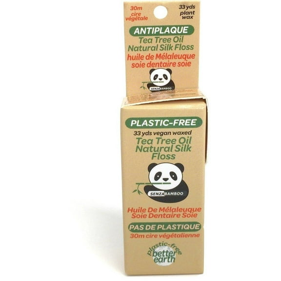 Senzacare Tea Tree Oil Natural Silk Floss Plasti-Free Waxed 33 yd Container