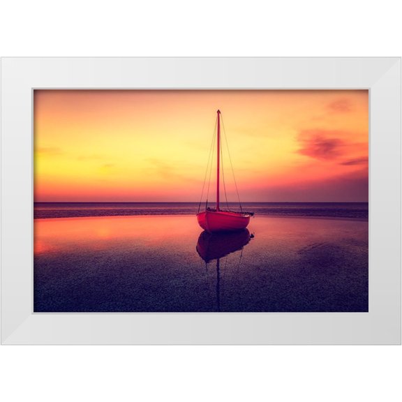 Seo, Tiger 14x11 White Modern Wood Framed Museum Art Print Titled - Floating