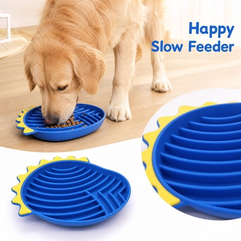 Seo Title: Small Dog Slow Feeder Sculpted Piece Silicone Dog Puzzle Feeder for Dogs Cats Slow Eating Sculpted Piece Pet Feeding Mat for Small Dogs Puppies