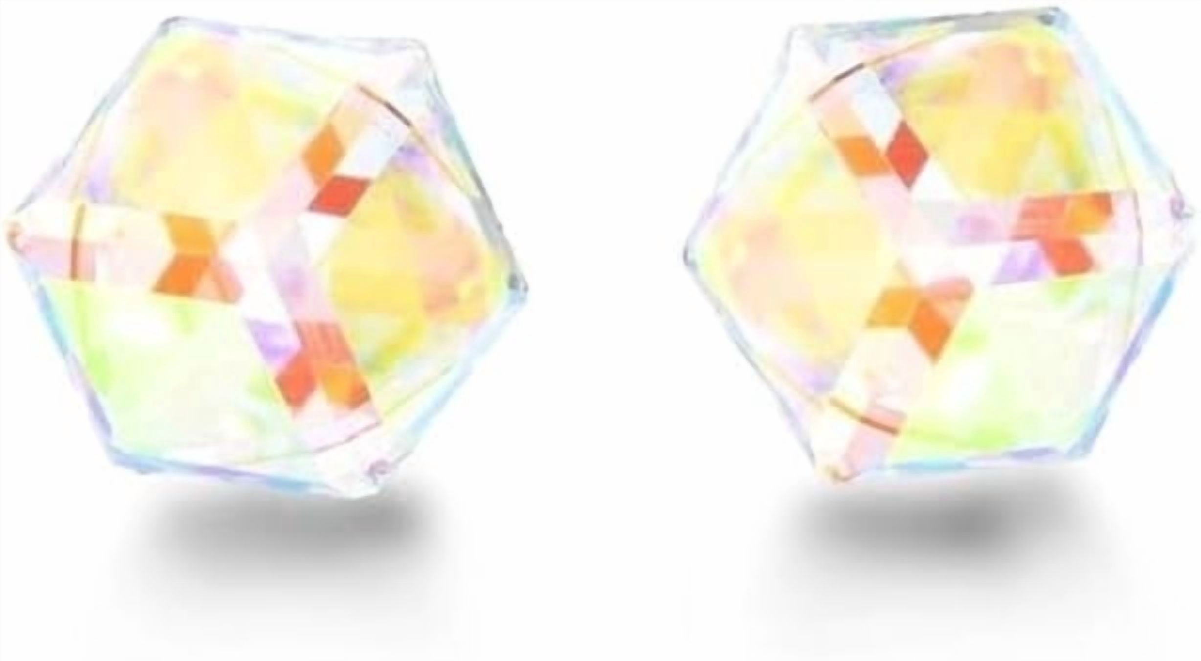 Seona Iris 6mm Cubic Cut Austrian Crystal Stud Earrings for Women, Hypoallergenic Stainless Steel, Tarnish-Free Crystal Earrings for Everyday Accessory – Small | Aurore Boreale