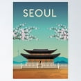 thumbnail image 1 of Seoul Korea south Korea travel poster Poster, 8x12 UNFRAMED, 1 of 2