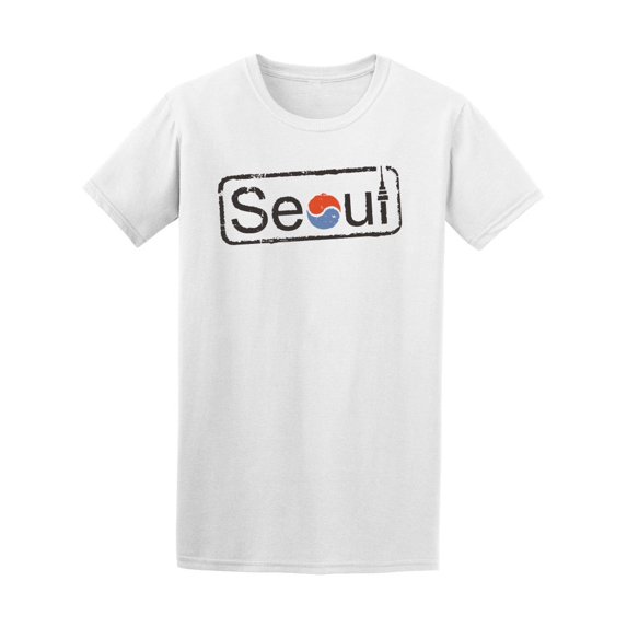 Seoul, Modern Design Art T-Shirt Men -Image by Shutterstock, Male 3X-Large