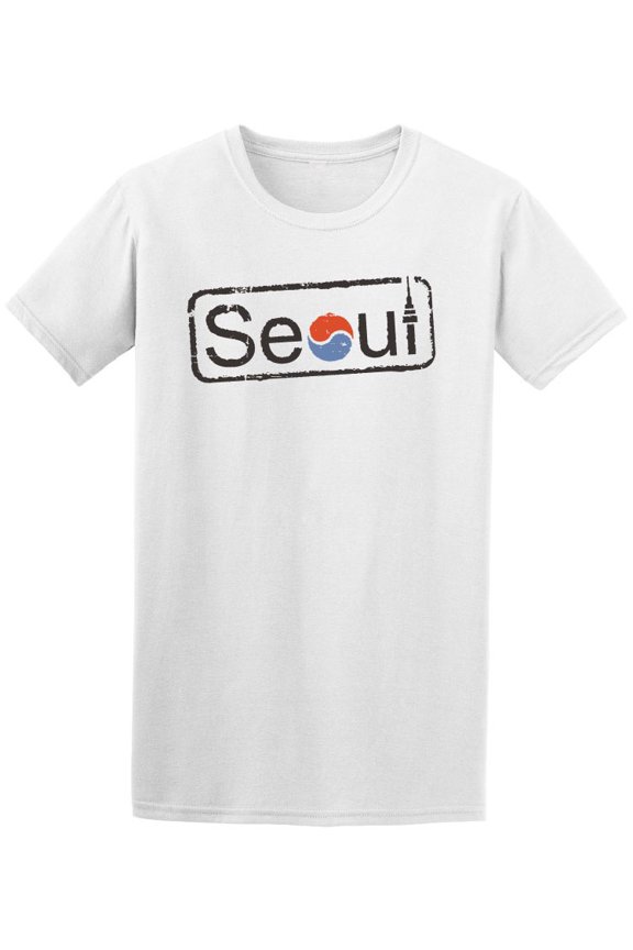 Seoul, Modern Design Art T-Shirt Men -Image by Shutterstock, Male 3X-Large