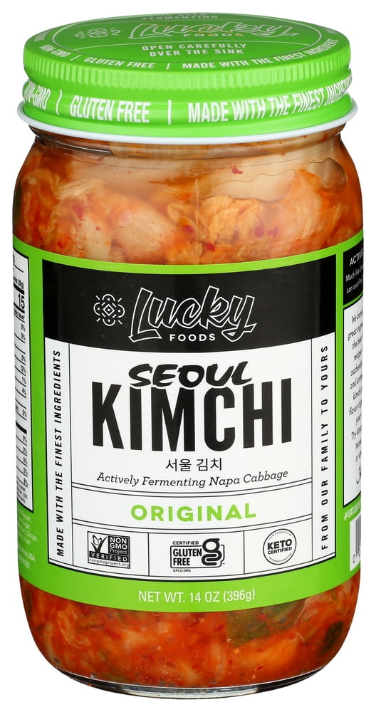 Seoul Original Kimchi, PlantBased Premium Napa Cabbage, 14 oz Jar