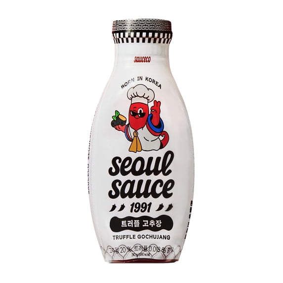 Seoul Sauce 1991 Truffle Gochujang Hot Sauce – Premium Korean Chili Sauce infused with White & Black Truffle – Gourmet Condiment for Fries, Burgers, and Charcuterie – Mild Heat (10.9 oz / 310g)