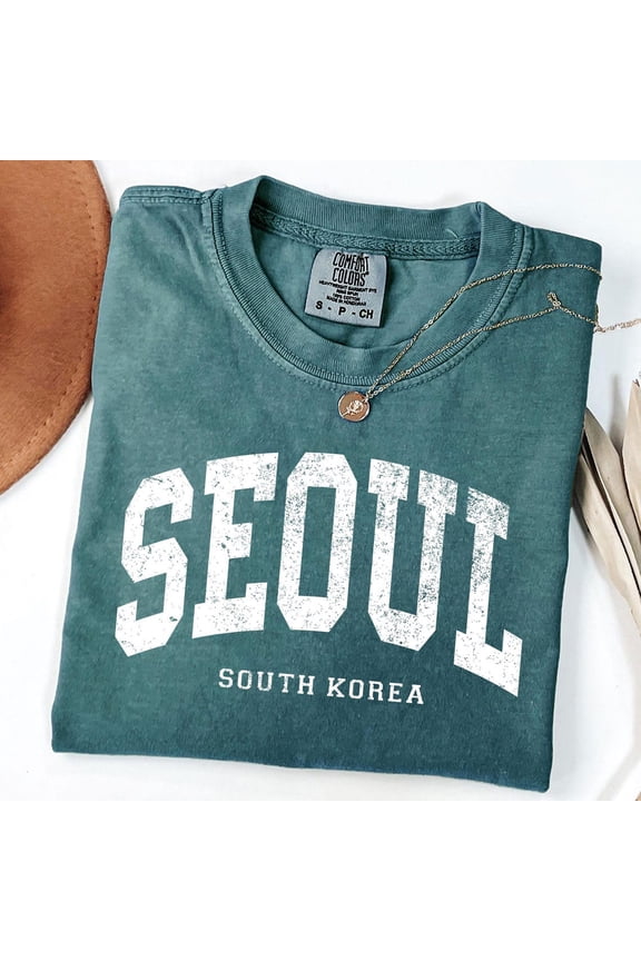 Seoul South Korea Vintage Varsity T-Shirt