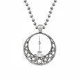 thumbnail image 1 of Seoul Tower in Korea Art Deco Fashion Necklaces Pendant Retro Moon Stars Jewelry, 1 of 4