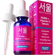 SeoulCeuticals PDRN and Vitamin C Serum, Korean Skincare Face Serum, 1 fl oz