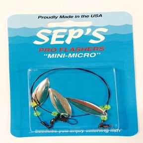 Sep's Pro Fishing Willow Leaf Mini Micro Flasher, Chartreuse