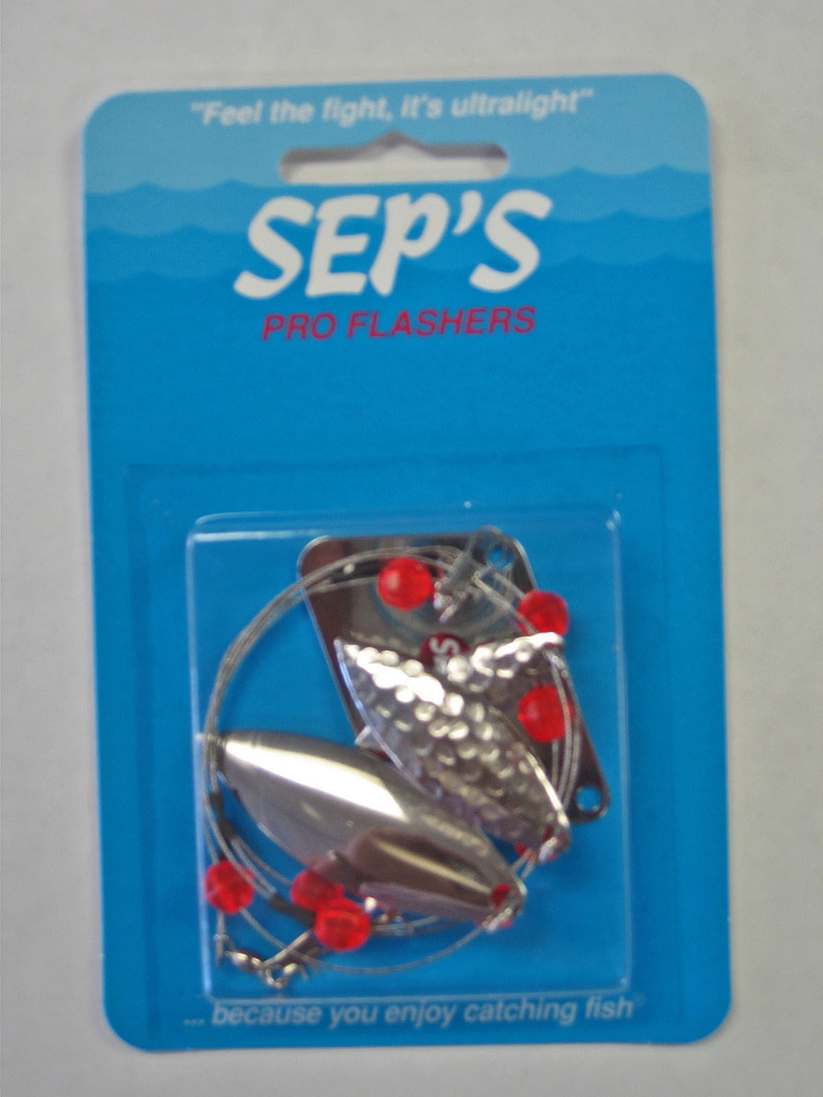 Sep's Pro Flasher Willow Leaf Trolling Blade, Silver & Red