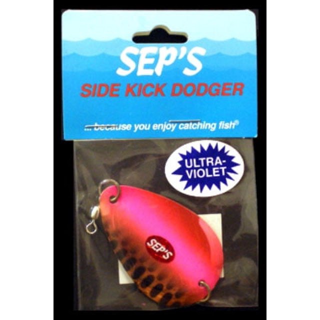 Sep's Sidekick Dodger Spoon Fishing Lure, Copper & Pink