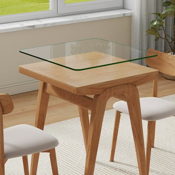 , ONLY Separate Glass Tabletop.24-inch Square Heat-Resistant Clear Tempered Glass Table Top.Suitable for various occasions such as kitchens and restaurants.Transparent GLASS.24*24*0.23 inch.,