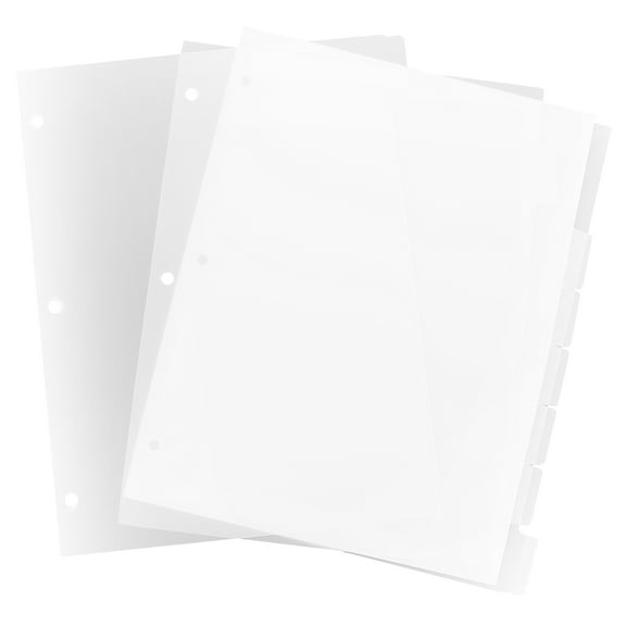 TABLZONE Portable Transparent Binder Dividers for Organizing Reports and Research