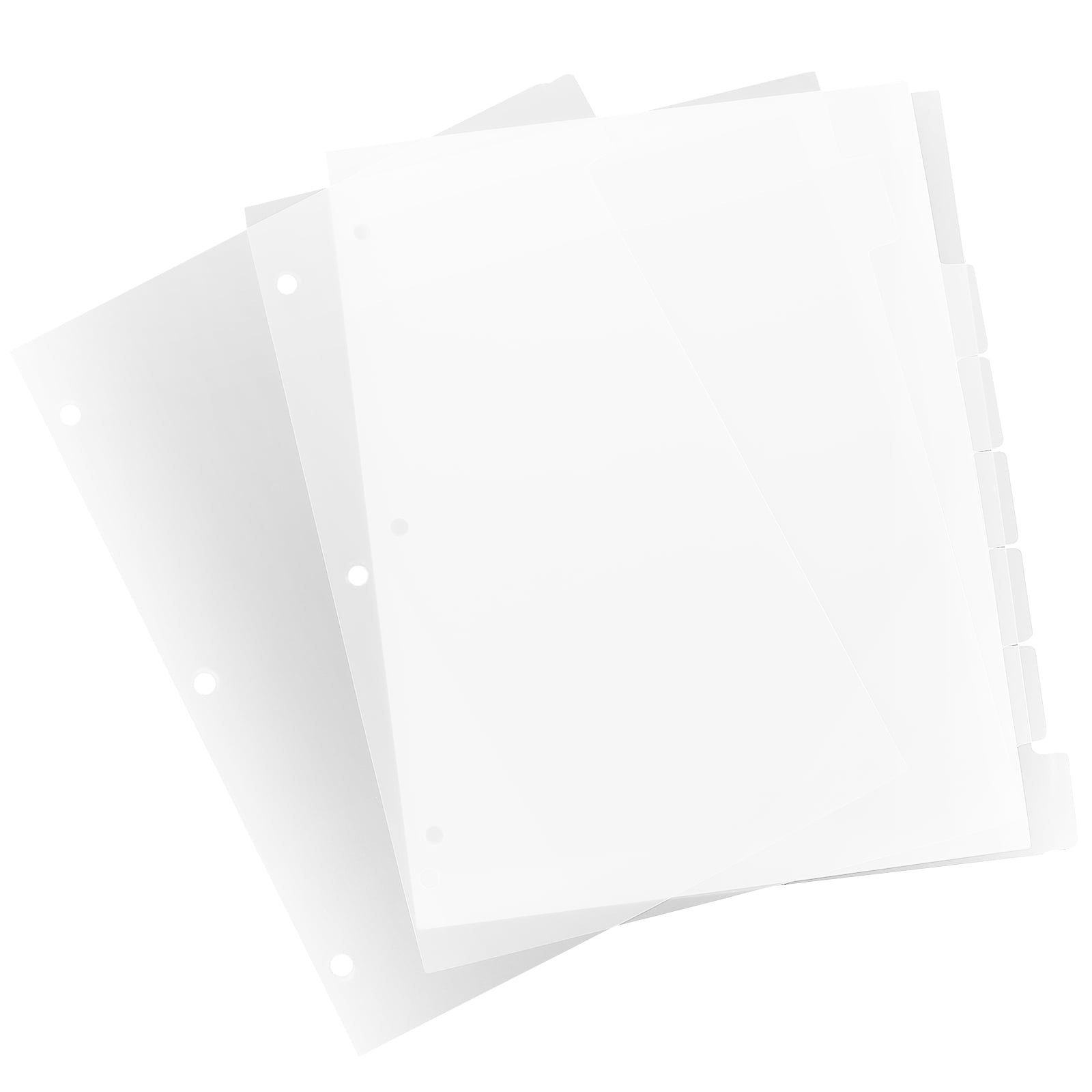 Separate Looseleaf Book Labels Tabs for Binders Clear Dividers 3 Ring