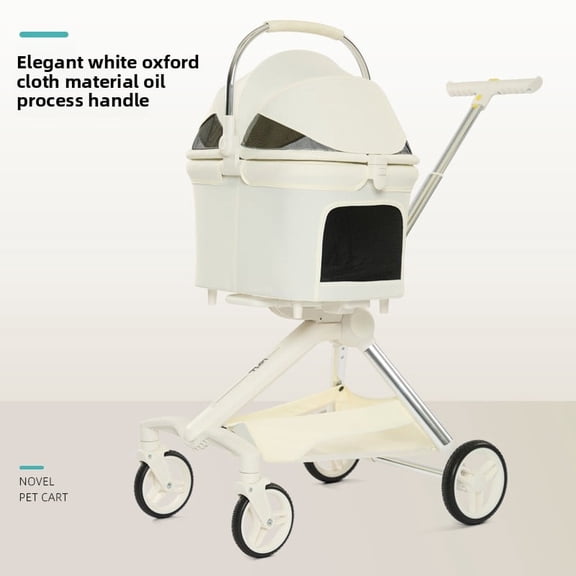 Separate Portable Pet Cart Aluminum Alloy Dog Cart Puppy Cat Pet Out Cart