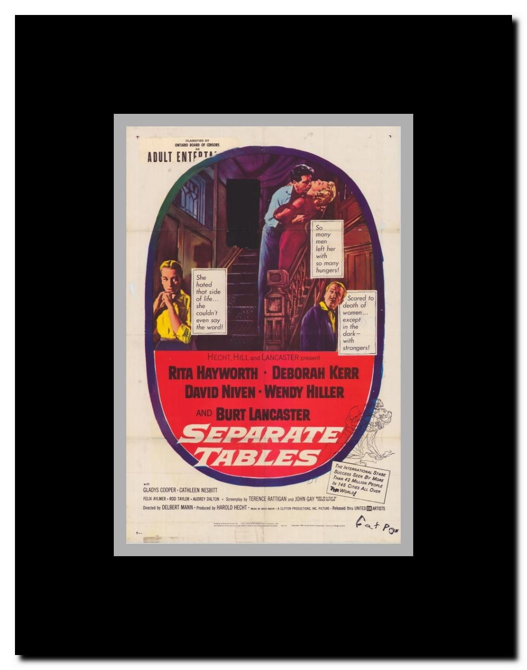 Separate Tables Framed Movie Poster