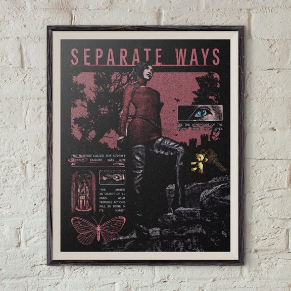 Separate Ways Ada Wong Resident Evil Inspired Game Art Poster Wall Decor 24x36 UNFRAMED