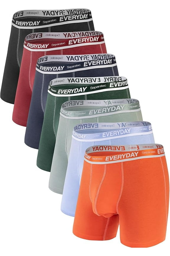 Cotton Dual Pouch Men's Underwear Comfortable Soft Breathable Everyday Boxer Briefs for men 7 Pack