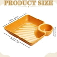 thumbnail image 1 of Separated Plate Multi Reusable Dip Tray, Reusable Japanese Dumpling Serving Plate, Separated Dip Tray for Chips and Charcuterie, Multi-Compartment Dish for Snacks and Appetizers, Yellow, 1 of 9