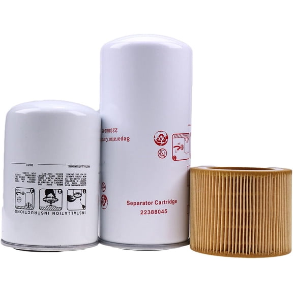 Separator+Oil Filter+Air Filter Filter Kit 22388045 39329602 88171913 Compatible with Ingersoll Rand Air Compressor 5 to 15 HP UP6-Series