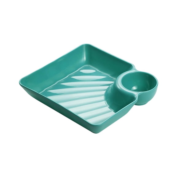 Separator Serving Dish for Dumplings and Fruit Tray – Reusable Dipping Plate with Split High-Temperature Material Non- Finish Easy Clean Kitchen Indoor Use