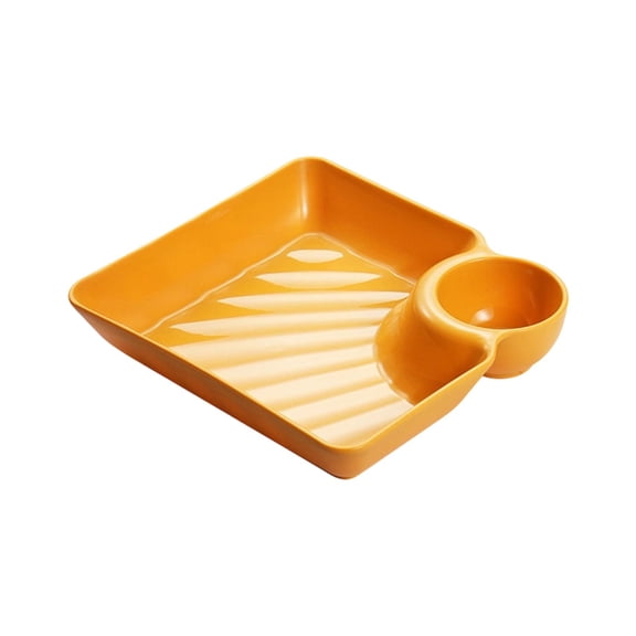 Separator Serving Dish - Reusable Dipping Plate For Dumplings And Fruit Tray - Multi Compartment Snack Platter With Dips Holder (Mint Green)