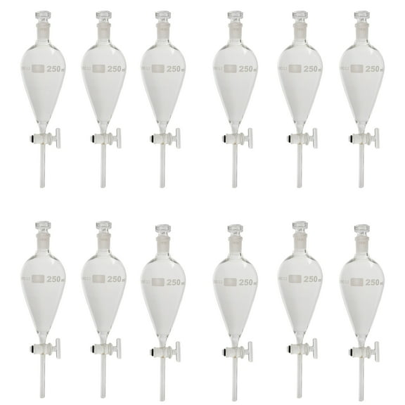 Separatory Funnel with Glass Stopcock, 250ml. Case of 12.