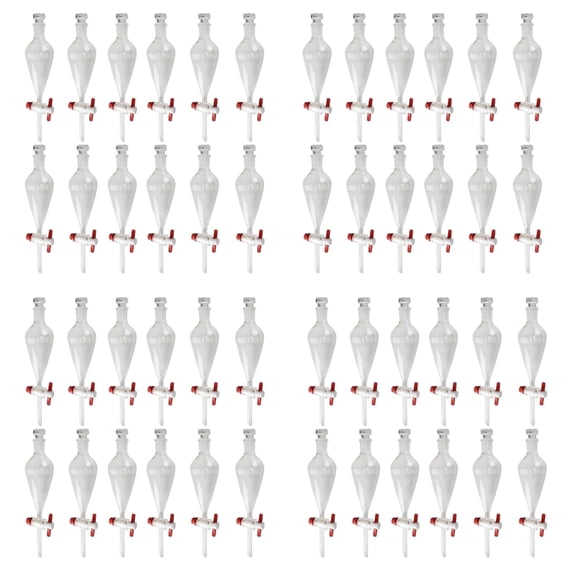 Separatory Funnel with PTFE Stopcock, 125ml Capacity, Case of 48 by Go Science Crazy