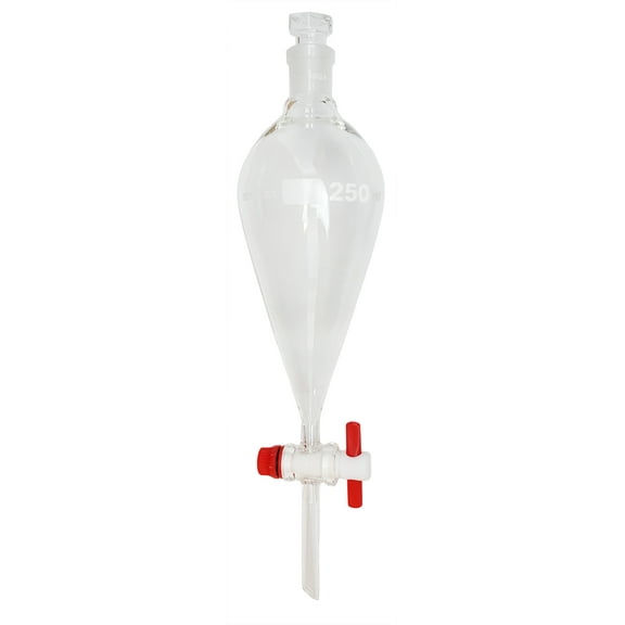 Separatory Funnel with PTFE Stopcock, 250ml Capacity