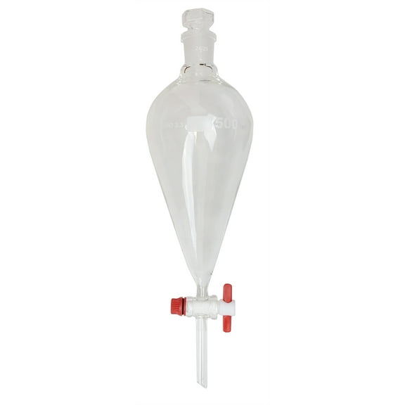 Separatory Funnel with PTFE Stopcock, 500ml Capacity