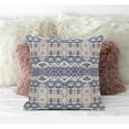 thumbnail image 1 of Sephalina Paisley Leaves Throw Pillow with Removable Cover in Beige Blue White 16x16, 1 of 5