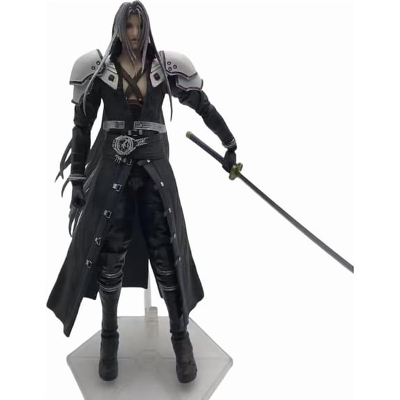 Sephiroth Figure Standing Take A Knife Sephiroth Anime Figures 28cm/11inch Anime Character Statue Model Decoration Ornament Gifts