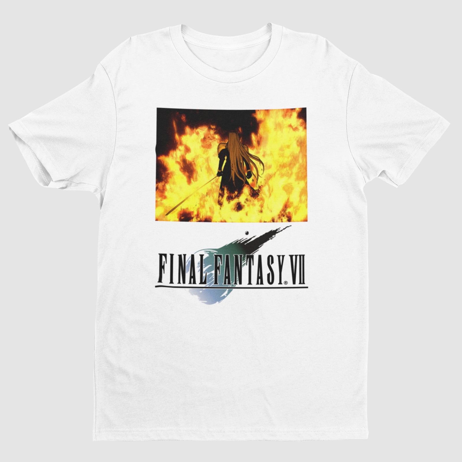 Sephiroth In Fire Final Fantasy VII OG Premium Unisex Tshirt Iconic