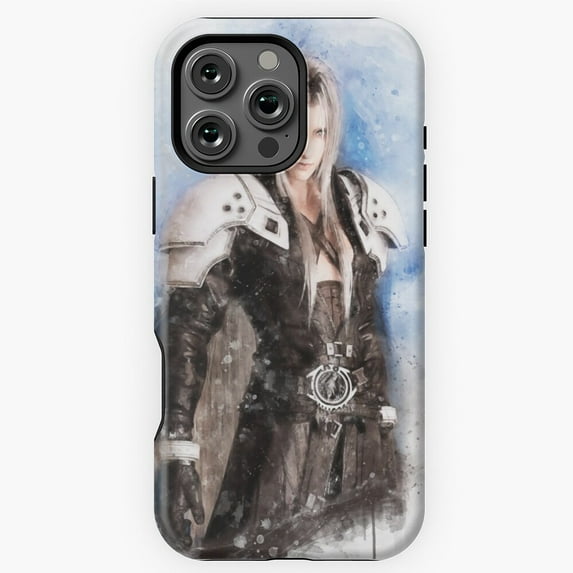 Sephiroth Watercolor Final Fantasy Phone Case for iPhone 16 15 14 13 12 11 Pro Max