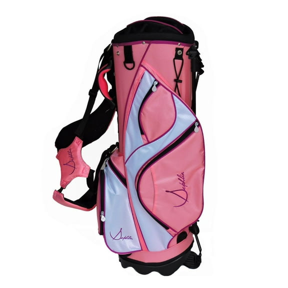 Sephlin - Sephlin Women Ultra Lite Pink Golf Bag 34" Stand Tall (Salmon Pink White Purple)
