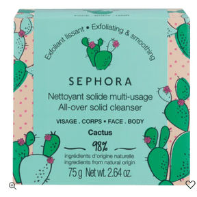 Sephora All-Over Solid Cleanser / Face & Body Soap 75g/2.64 oz - Cactus