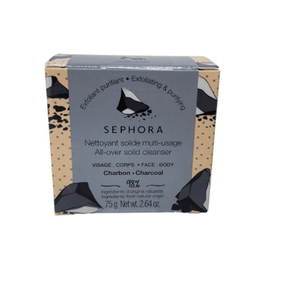 Sephora All-Over Solid Cleanser / Face & Body Soap 75g/2.64 oz - Charcoal
