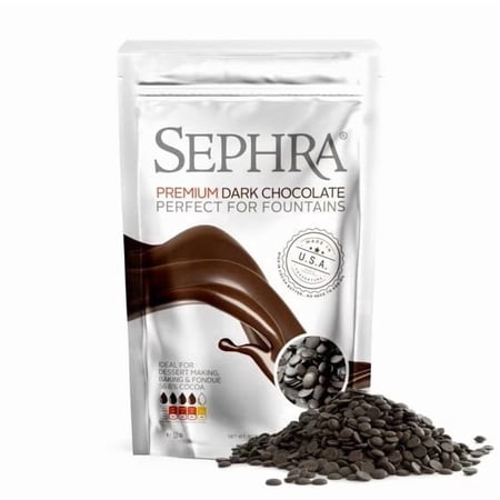 Sephra Premium Dark Couverture Chocolate, Microwavable 2lb Bag, 56% Cocoa