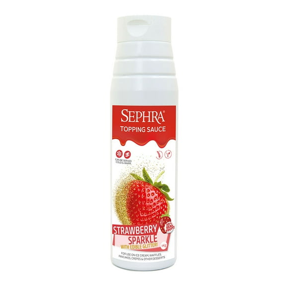 Sephra Topping/Dessert Sauce - 2.2lb Squeezy Bottle (Strawberry Sparkle)