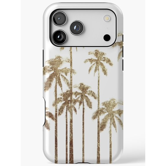 Shell Phone Recipe Tree Sepia Brown Palm Tree Silhouette Tough Phone Case for Apple iPhone ...